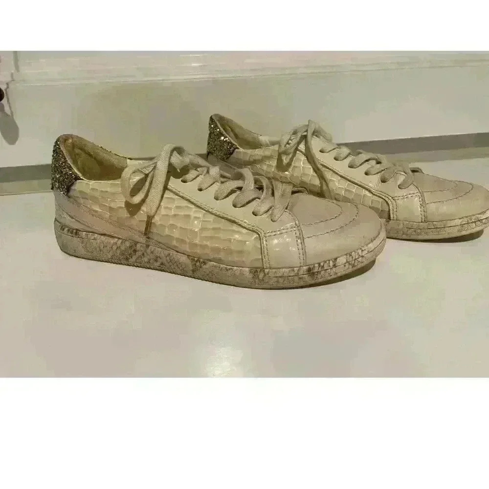 Dolce Vita Nino Women's Snakeskin and Glitter Sneaker, sz 9 - Picture 3 of 9